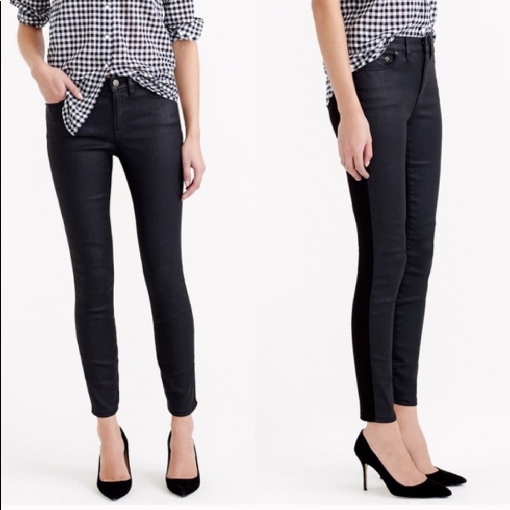 J Crew Matchstick Skinny Black Ankle Cropped Jeans